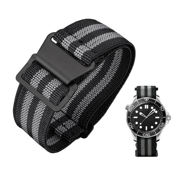 BINLUN Elastic Nylon Watch Band 18mm 20mm 22mm Mar...