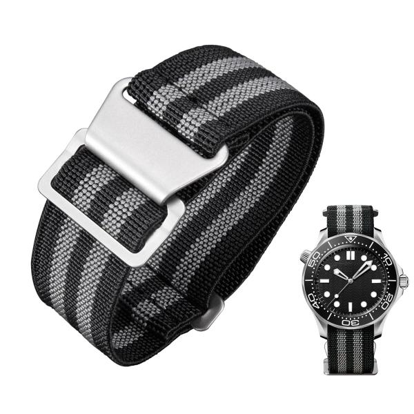 BINLUN Elastic Nylon Watch Band 18mm 20mm 22mm Mar...