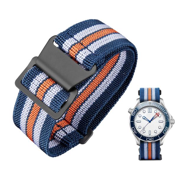 BINLUN Elastic Nylon Watch Band 18mm 20mm 22mm Mar...