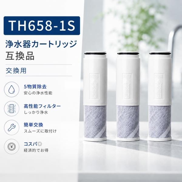 TH658-1S TH658s TOTO互換用浄水器カートリッジ 高塩素除去 改良モデル SESU3...