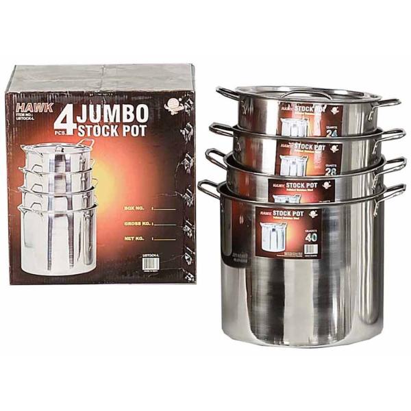 【並行輸入品】ToolUSA 4pcステンレススチールジャンボストックポット。: u 24283 K...