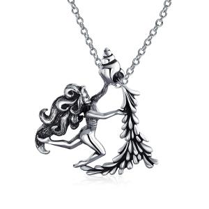 【並行輸入品】[Bling Jewelry] 女性のネックレスのための水瓶座ギリシャの水の女神の黄道帯の占星術の星占いのペンダントは.925のス