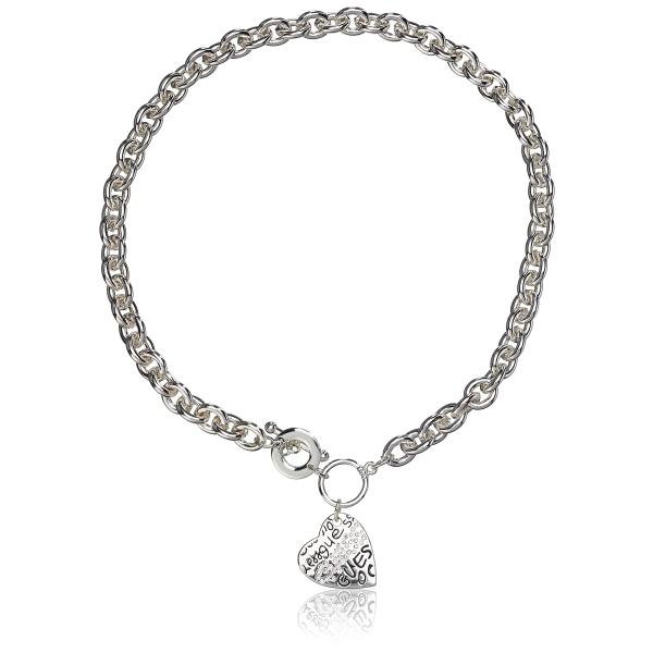 【並行輸入品】GUESS ベーシック クリスタル グラフィティ ハート トグルペンダントネックレス ...