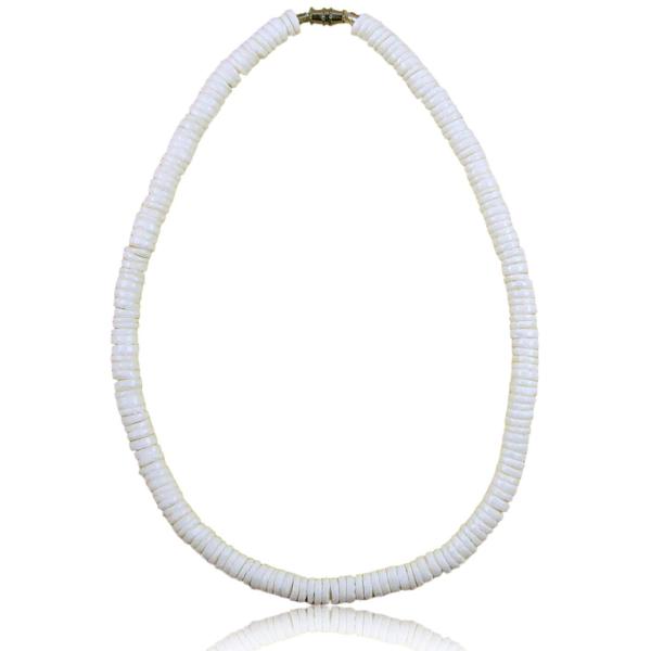 【並行輸入品】Native Treasure   滑らかな白い貝殻 Heishe フラットカット プ...