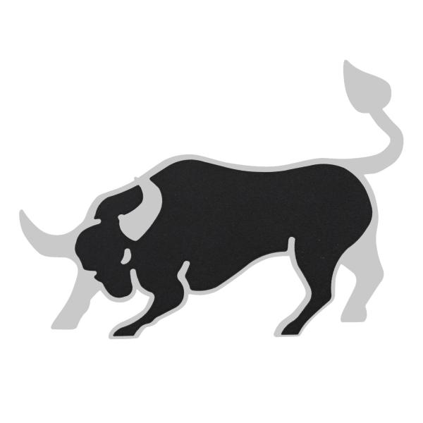 Bully TT 093B Stainless Steel Black Bull Emblem wi...