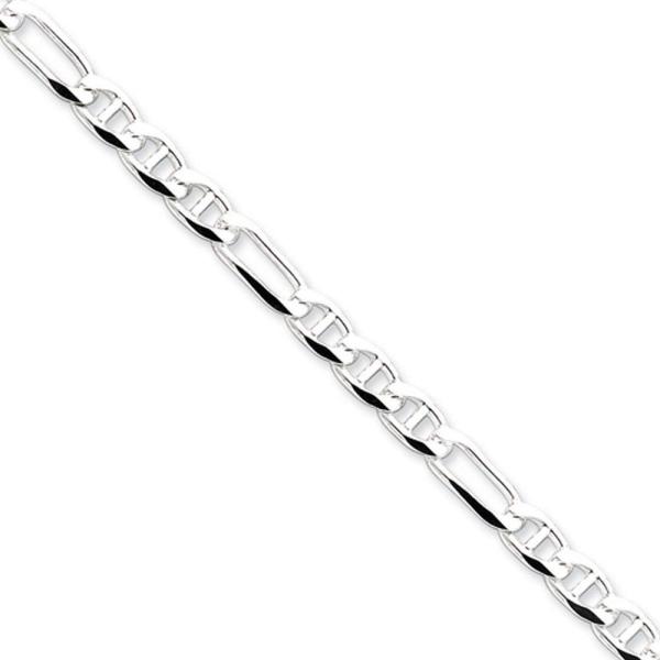 【並行輸入品】925スターリングシルバー 5.5mm フィガロリンクアンカーチェーンネックレス 26...