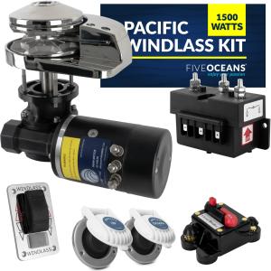 【並行輸入品】Five Oceans Pacific 1500 垂直アンカーウィンドラス 1500W/2600ポンド 3/8インチ HT G