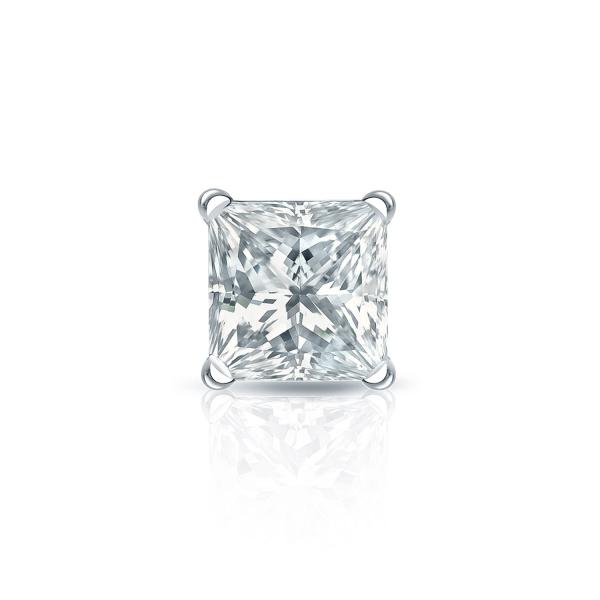 【並行輸入品】18k White Gold 4 Prong Basket Princess Diam...