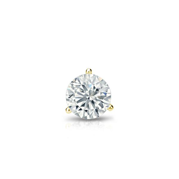 【並行輸入品】18 Kホワイトゴールド3 prong Martiniダイヤモンドシングルスタッドイヤ...