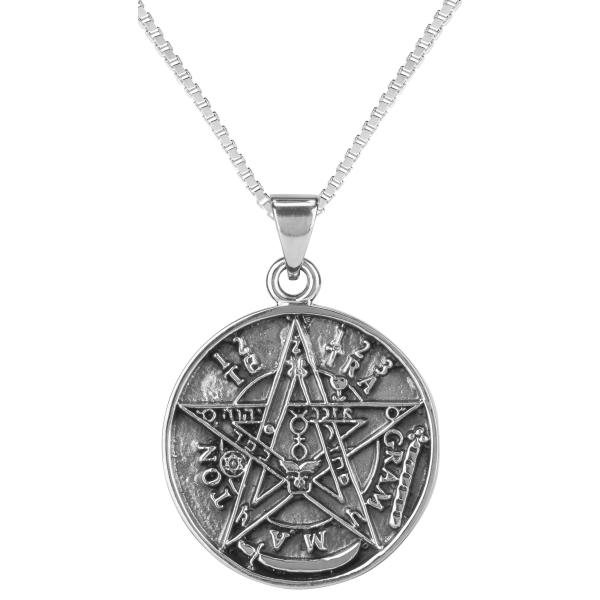 ジュエリートレンドスターリングシルバーLargeソロモンの指輪Star Pentacle Penda...