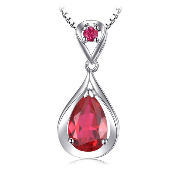 【並行輸入品】jewelrypalaceウォータードロップ4.5 CT CreatedレッドRuby...