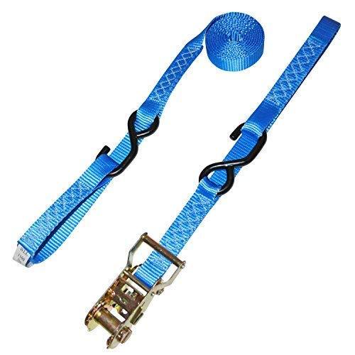 【並行輸入品】オートバイ用ラチェットストラップ タイダウン ソフトループ付き (2パック)   1イ...