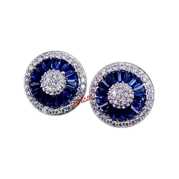 【並行輸入品】Lily Treacy CZスタッドイヤリング5 CTトップロシアシミュレートダイヤモ...