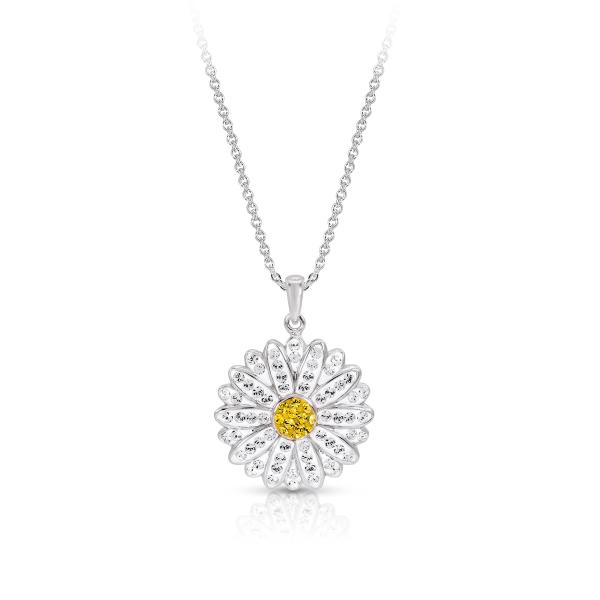 【並行輸入品】ゴールデン花粉デイジー「イノセンス」フラワーペンダントネックレス 錆びない 925スタ...