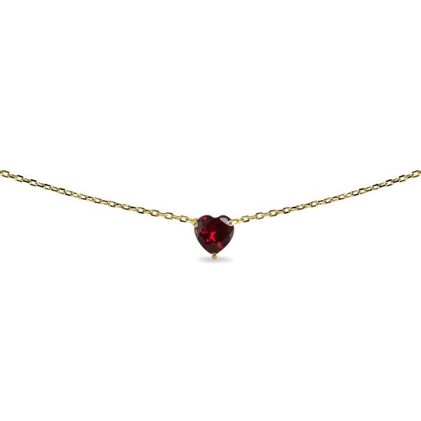 【並行輸入品】lovveスターリングシルバーheart cut Created Rubyソリティアチ...