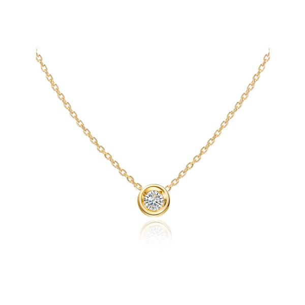 【並行輸入品】S.Leaf キュービックジルコニアネックレス ソリティアペンダント スターリングシル...