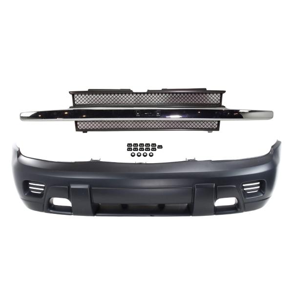 【並行輸入品】自動車ボディ修理 2002 2005 シボレー トレイルブレイザー バンパーカバーとグ...