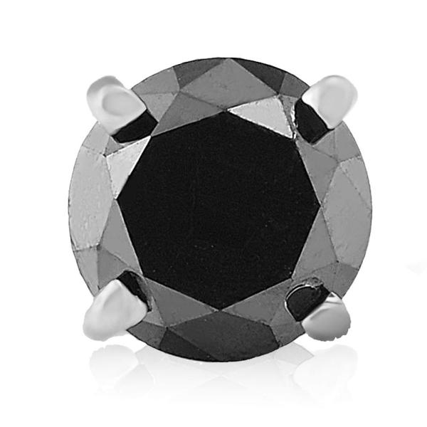 【並行輸入品】2ct ブラックダイヤモンド シングルスタッド 14K ホワイトゴールド 2ct Bl...