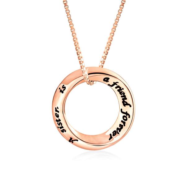 【並行輸入品】[Bling Jewelry] ワードインスピレーション引用サークル姉妹の友人BFFペ...