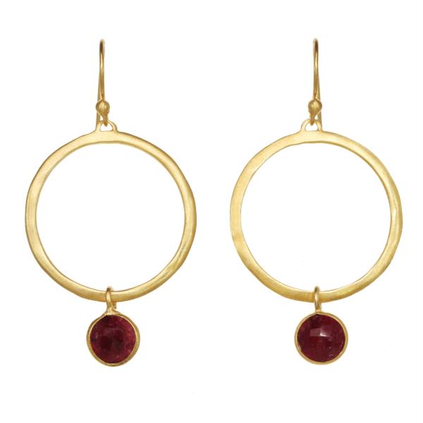 【並行輸入品】14k Gold Plated Sterling Silver Hoop Earrin...