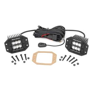 Rough Country 70113BL 2インチ ブラックシリーズ 埋め込み型 Cree LED...