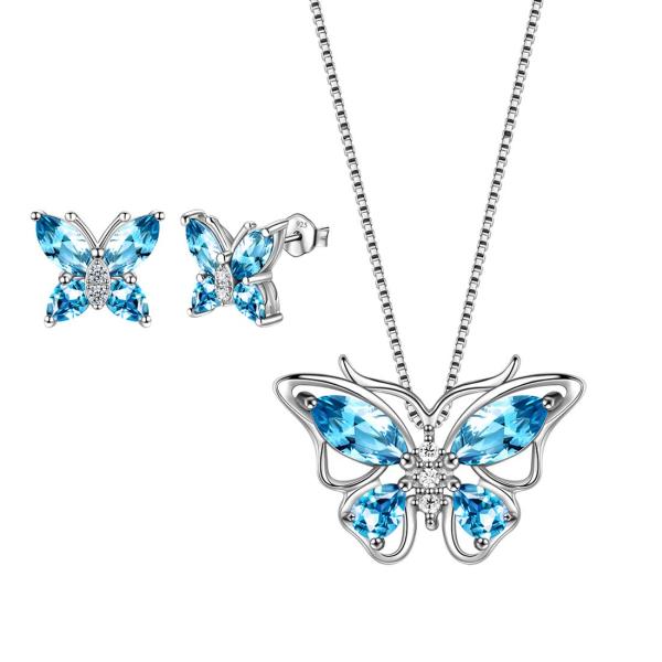 【並行輸入品】Aurora Tears バタフライジュエリー レディース 925スターリングシルバー...