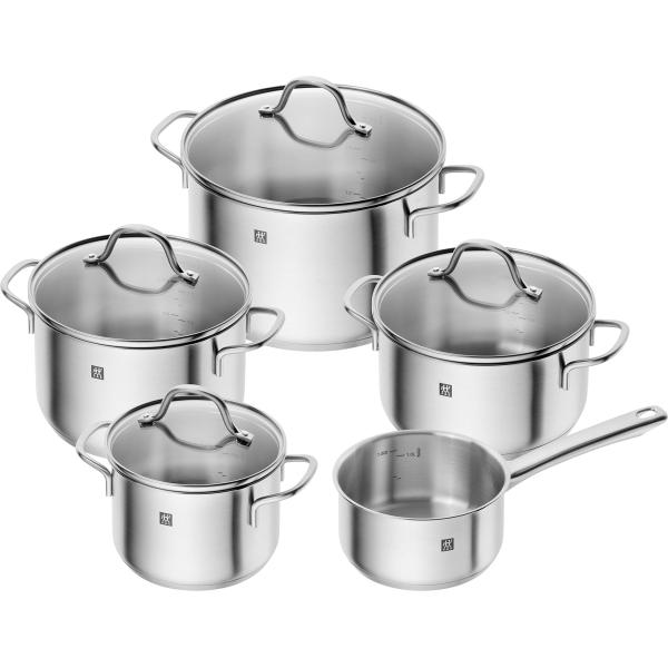 【並行輸入品】Zwilling Flow 調理器具5点セット ガラス蓋 電磁調理器対応 食器洗い機対...