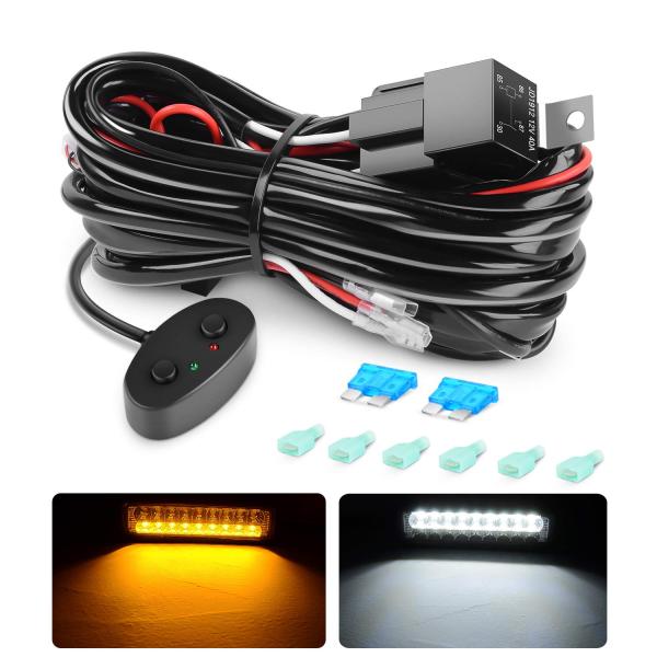 【並行輸入品】Nilight 10031W Amber White Dual Color Light...