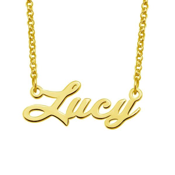 【並行輸入品】LoEnMe Jewelry ルーシーネームネックレス カスタムパーソナライズ ゴール...