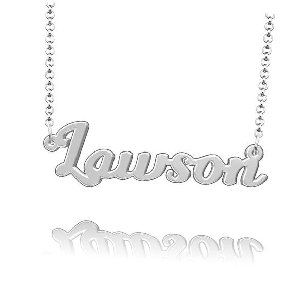 LoEnMe Jewelry Personalized Lawson Name Necklace S...