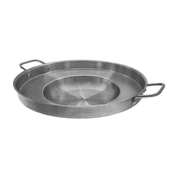 MH GLOBAL Concave Comal Frying Pan 16 Inch Stainle...