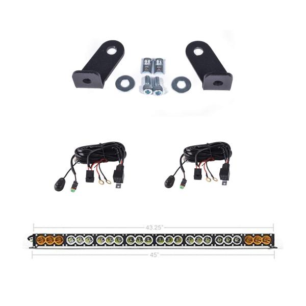 【並行輸入品】Prinsu デュアルファンクション アンバー/ホワイト LEDライトバー マウントブ...