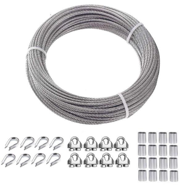 TooTaci T316 Stainless Steel 1/8&quot; Cable Wire Rope,...