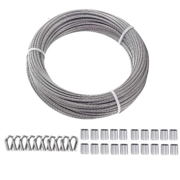 TooTaci 1/8&quot; Stainless Steel Wire Rope Cable,50ft ...