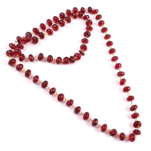 【並行輸入品】Ratnagarbha Ruby red Gemstone rondelle Bead...
