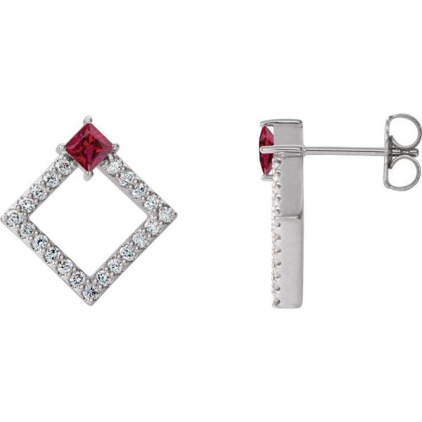 【並行輸入品】Solid 925 Sterling Silver Ruby and 1/3 Cttw...