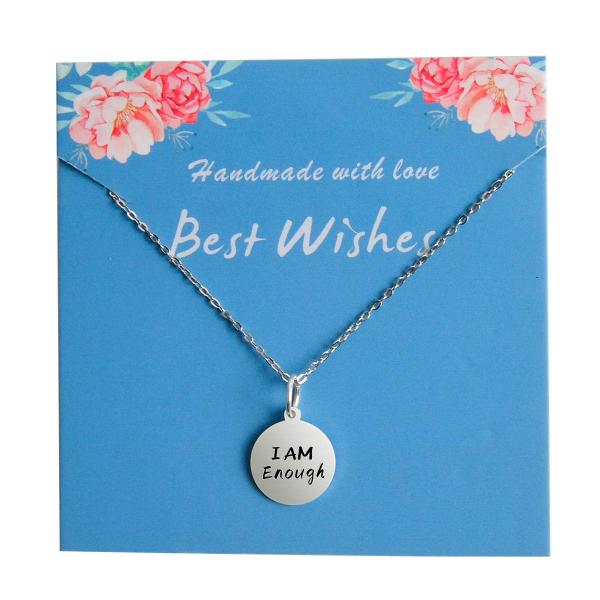 【並行輸入品】Qordelia 925 Sterling Silver I Am Enough Pe...