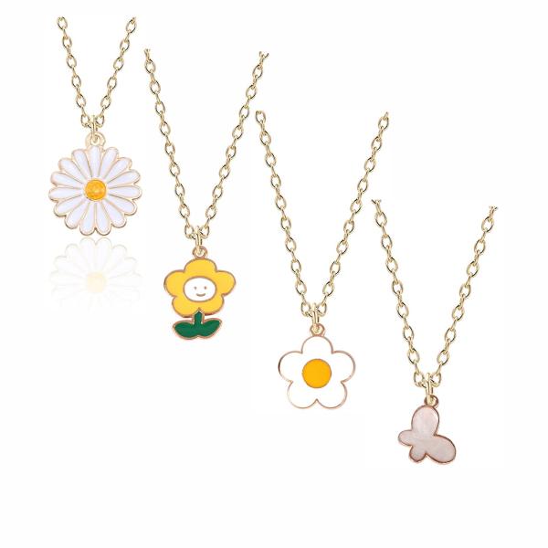 【並行輸入品】4 Pcs Dainty Daisy Smile Flower Butterfly P...