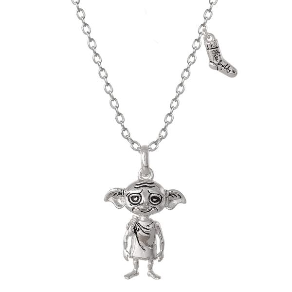 HARRY POTTER Dobby House Elf and Sock Necklace, Si...