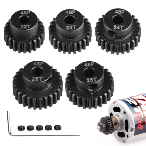 【並行輸入品】AIMROCK 48P RCモーターピニオンギアセット 5個パック 22T 23T 2...