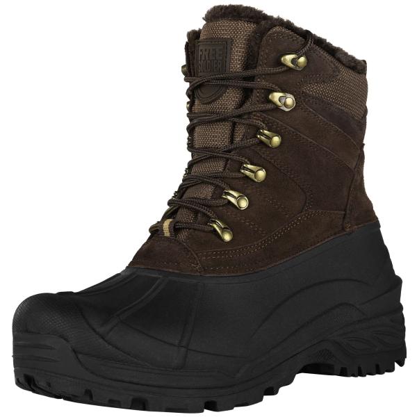 【並行輸入品】FREE SOLDIER メンズ スノーブーツ 暖かいフリース裏地 冬用スキーシューズ...