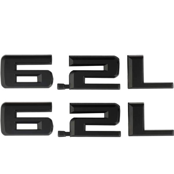 【並行輸入品】2X 6.2L Hood Emblem Nameplate Letter 3D 6.2...