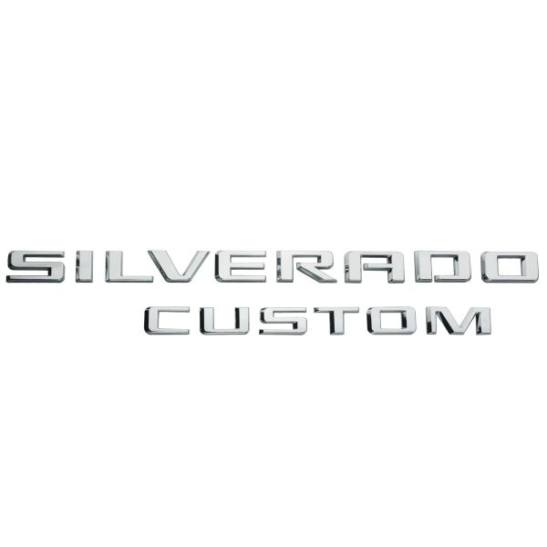 【並行輸入品】2個セット シルバラード カスタムエンブレム 3Dリアテールゲートトランクバッジ ネー...