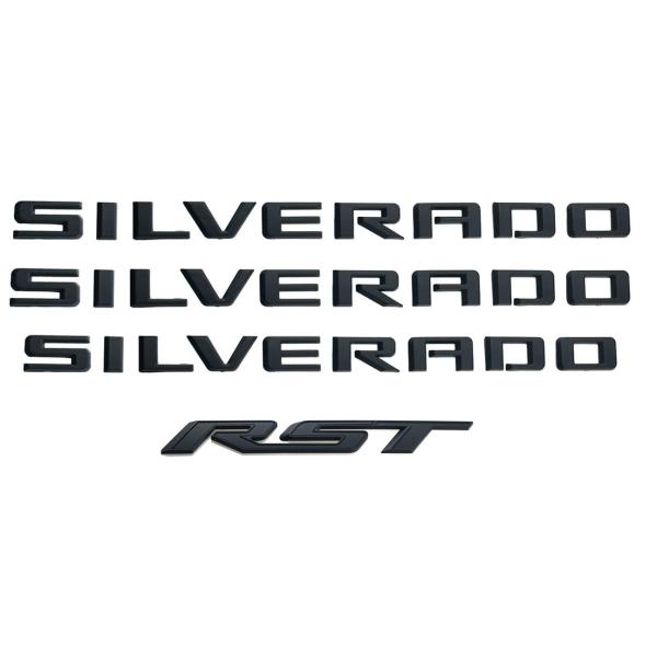 【並行輸入品】4Xセット 2019 2021 シルバラード RST エンブレム 3D ドア &amp; リア...