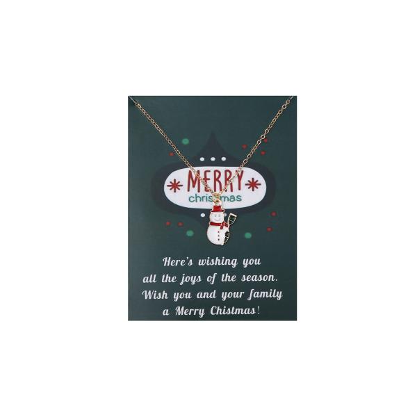 【並行輸入品】COLORFUL BLING クリスマスネックレス メッセージギフトカード付き クリス...