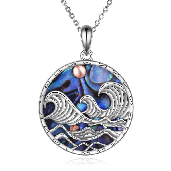 【並行輸入品】YFN Ocean Wave Necklace for Women Sterling ...