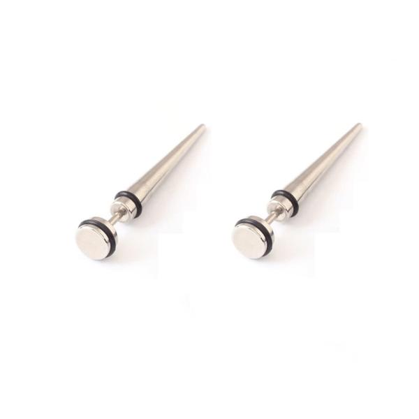 【並行輸入品】1ペア316lステンレススチールヒップホップパンクシャープコーンスパイクブラックシルバ...