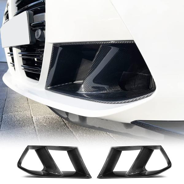 【並行輸入品】JC SPORTLINE ドライカーボンファイバー カーバンパー エアベント スプリッ...