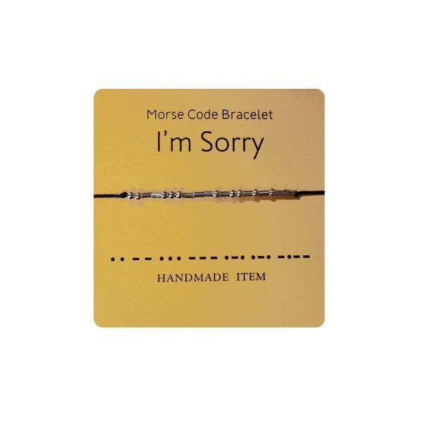 【並行輸入品】Morse Code 特別な意味 ビーズシリンダー シルクコードブレスレット シークレ...