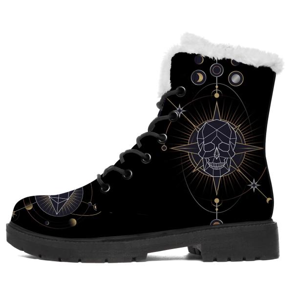 Skull Boots Womens Mens Snow Boots Combat Boots Ge...